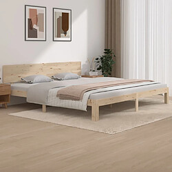 vidaXL Cadre de lit sans matelas bois massif de pin 200x200 cm 