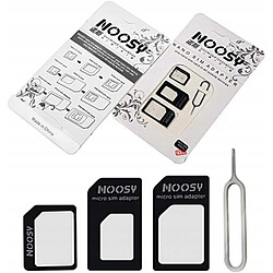 GUPBOO Ensemble d'adaptateurs Nano Sim/Micro, Nano (NOOSY 3in1),JL2196