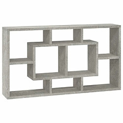 Maison Chic Étagère murale flottante,Etagère de rangement 8 compartiments Gris béton -MN63812