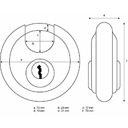 Cadenas DISKUS 24/70 ABUS FRANCE SAS 24/70