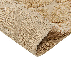 Avis Beliani Tapis en coton beige sable 80 x 150 cm SANLIURFA