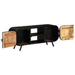 Avis vidaXL Meuble TV 110x30x45 cm Bois de manguier brut