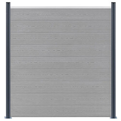 vidaXL Poteaux de clôture 2 pcs Gris foncé 185 cm Aluminium