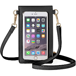 Universal Sac à main de téléphone à écran tactile, petit sac à bandoulière de pochette de téléphone portable à bandoulière avec 2 sangles pour femmes