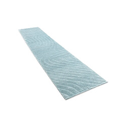 Vidal Tapis de couloir en laine 396x81 bleu Darya