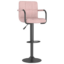 vidaXL Tabouret de bar Rose Velours