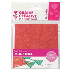 Graines Creatives Tapis de texture pour pâte polymère - Monstera