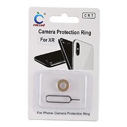 Avis Wewoo Couvercle de bague de protection d'objectif de caméra arrière avec broche d'éjection pour iPhone XR Or