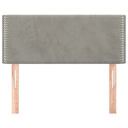 Avis Maison Chic Tête de lit moderne pour chambre - Décoration de lit Gris clair 90x5x78/88 cm Velours -MN25046