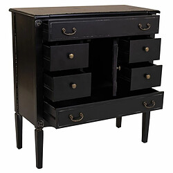 Avis Commode Alexandra House Living Noir Rotin Bois d'épicéa Bois MDF 38 x 90 x 85 cm