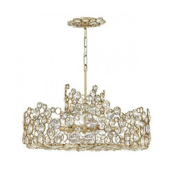 Elstead Lighting Chandelier Anya Feuille d'argent 41,9 Cm