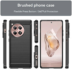 Htdmobiles Coque pour OnePlus 12R 5G - housse etui silicone gel carbone + verre trempe - NOIR