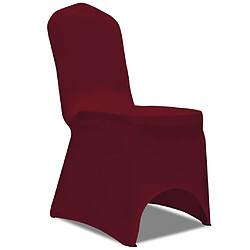 vidaXL Housses élastiques de chaise Bordeaux 24 pcs