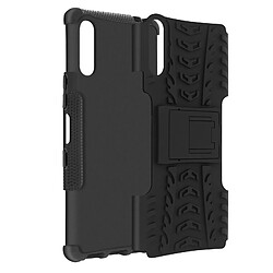 Avizar Coque Sony Xperia L4 Protection Bi-matière avec Béquille Support Noir