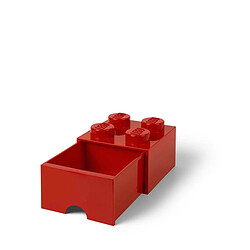 Brique de rangement empilable avec tiroir rouge - Lego Décoration