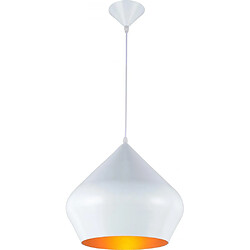 ICONIK INTERIOR Lampe suspension Strong Shade - Aluminium Blanc