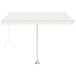 Maison Chic Auvent automatique | Store banne extérieur | Marquise avec capteur de vent et LED 350x250 cm Crème -MN46487 pas cher