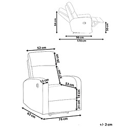 Avis Beliani Fauteuil VERDAL Velours Crème