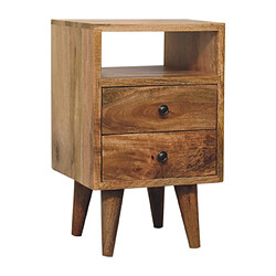 Acheter Artisan Furniture Table de nuit classique mini en bois massif chêne avec design ouvert, table de nuit