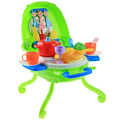 Avis Jeu de rôles de cuisine Kit de simulation de jouets pour enfant avec étui portable vert