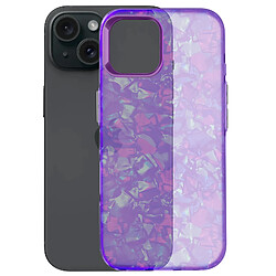 Avizar Coque pour iPhone 15 Antichoc Souple Tutti Frutti Violet