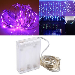 Wewoo Guirlande argent et Violet 5m 6W 50 LEDS SMD 0603 IP65 Étanche 3 x AA Batteries Boîte Fil Chaîne Lumière Fée Lampe Décorative Lumière, DC 5V