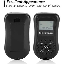 Universal Radio de poche, LCD portable Affichage de la radio Digital Mini FM Radio avec écouteurs et Lanyard Small Handheld Battery Faire Wireless Radio pour marcher J