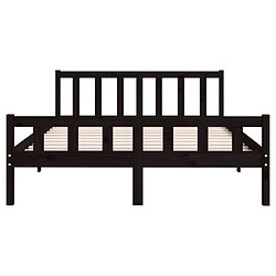 Acheter vidaXL Cadre de lit sans matelas noir bois massif 120x200 cm