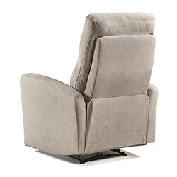 Pegane Fauteuil relax électrique en microfibre couleur Gris clair - Longueur 77 x Profondeur 84 x Hauteur 109 cm