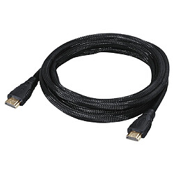 HAMA Câble HDMI™ haute vitesse, Ethernet, Nylon, Noir, 1,75m