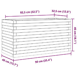 vidaXL Jardinière 90x40x46 cm bois massif de douglas pas cher