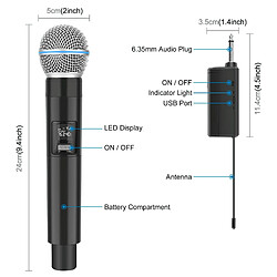 Acheter Yonis Microphone Sans Fil Avec Écran LED Noir