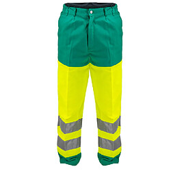 Autres Temps Pantalon de sécurité et travail haute visibilité jaune fluo EN 471