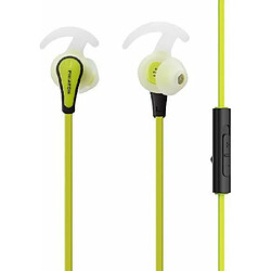 Phiaton C230S Vert Ecouteurs in-Ear, écouteurs Sport, résistant à l'eau IPX4, Ajustement Parfait, câble Plat sans enchevêtrement avec Micro intégré, Pince pour Fil et étui de Transport