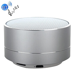 Wewoo Enceinte Bluetooth d'intérieur argent Mini haut-parleur stéréo portable, avec MIC intégré et ampli LED, Appels Mains-libres de ampère Carte TF, Distance: 10m