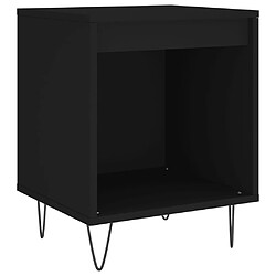 vidaXL Table de chevet Noir 40x35x50 cm Bois d’ingénierie