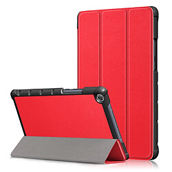 Etui en PU triple pli avec support rouge pour votre Huawei MediaPad M5 Lite 8