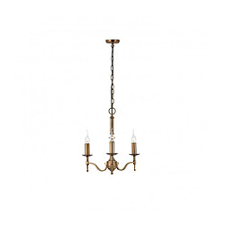 Interiors 1900 Suspension 3 ampoules Stanford 33W max, laiton antique