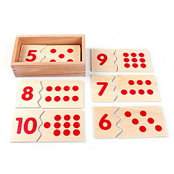 2 Set Jouet Montessori en Bois Numéros Correspondants Enseignement des Mathématiques Pour Enfant pas cher