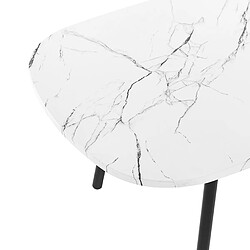 Acheter beliani Table basse BIDDLE Effet marbre Blanc