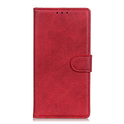 Etui en PU avec support rouge pour Oppo Reno4 5G