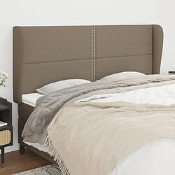 Maison Chic Tête de lit moderne avec oreilles pour chambre - Décoration de lit Taupe 163x23x118/128 cm Tissu -MN47388