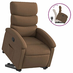 Maison Chic Fauteuil Relax pour salon, Fauteuil inclinable Marron Tissu -GKD85737