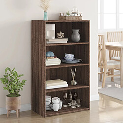 vidaXL Buffet haut chêne marron 70x41x124 cm bois d'ingénierie