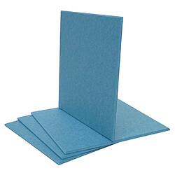 Acheter Mendler Jeu de 4 panneaux muraux acoustiques HWC-L52, panneaux muraux acoustiques, insonorisant 1qm surface 50x50cm ~ bleu