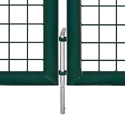 Acheter vidaXL Portail de clôture Acier 306x150 cm Vert