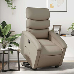 Maison Chic Fauteuil Relax pour salon, Fauteuil inclinable Cappuccino Similicuir -GKD54002