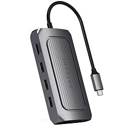 Hub USB C vers HDMI, 3x USB, USB-C 100W, Ethernet, Cartes, Audio Jack Satechi