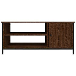 Maison Chic Meuble TV scandinave - Banc TV pour salon chêne marron 100x40x45 cm bois d'ingénierie -MN95518 pas cher