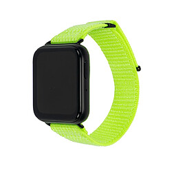 Bracelet en nylon respirant, réglable pour votre Oppo Watch 3 - vert fluorescent